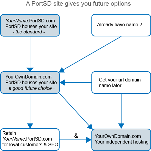 Choices with a PortSD site.